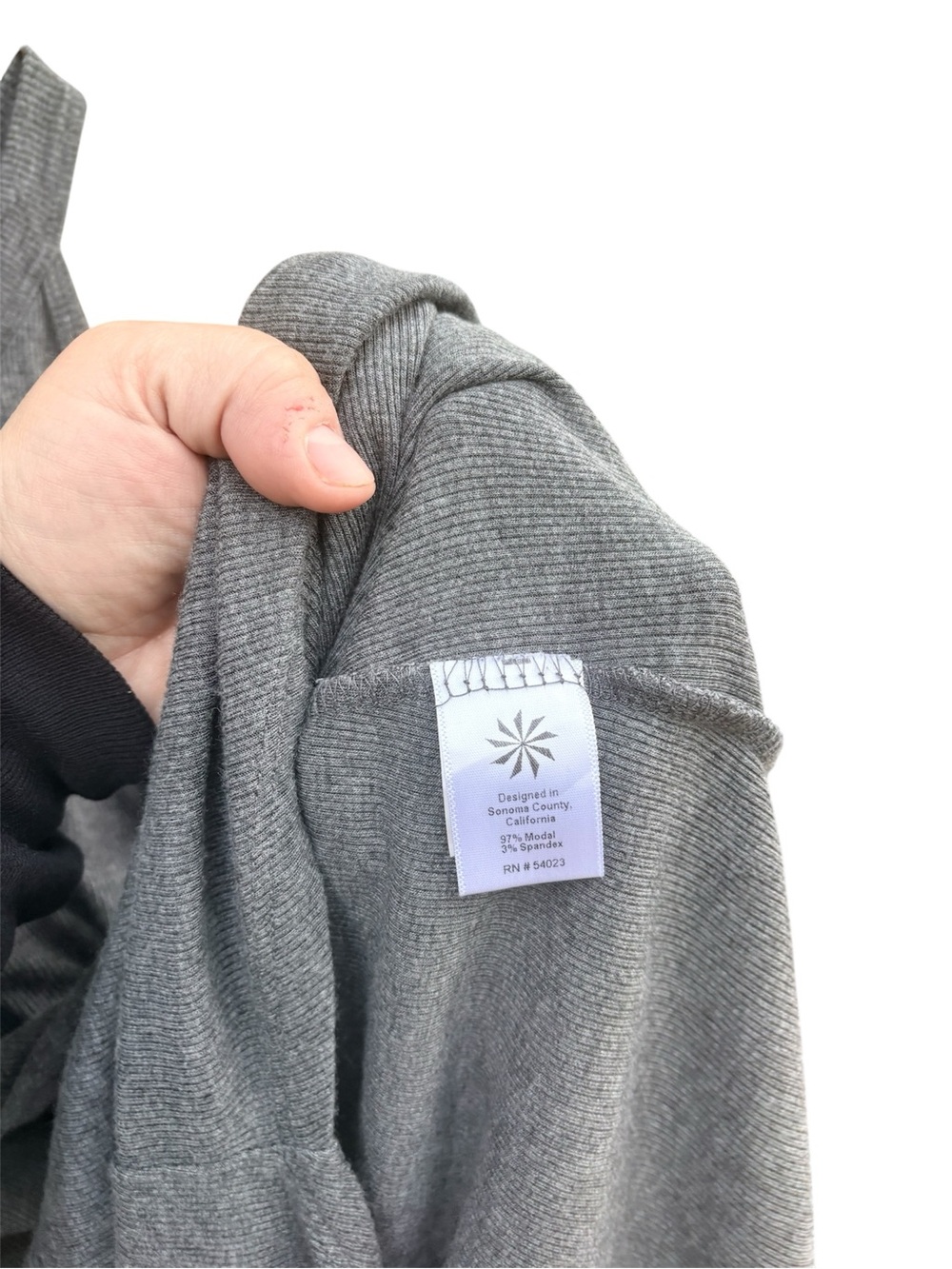 ATHLETA Grey Ribbed High Neck Tunic Tank - Picture 3 of 4